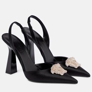 VERSACE Black La Medusa Slingback Heels ❤️